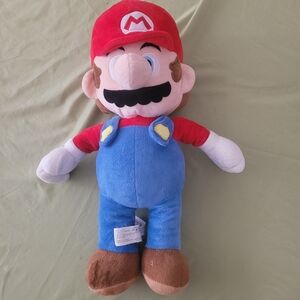 Super Mario Plush Mario Brothers Nintendo 2017 Blue Overalls 19"